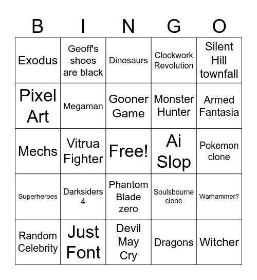 GAMESCOM 2026 Bingo Card