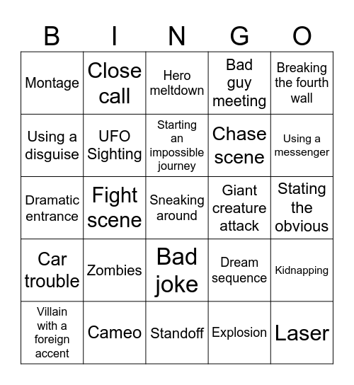 BINGOFLIX: The Muppet Movie Bingo Card