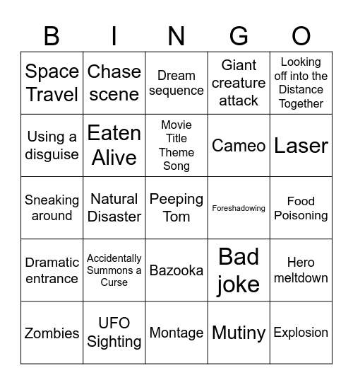 BingoFlix: The Muppet Movie Bingo Card