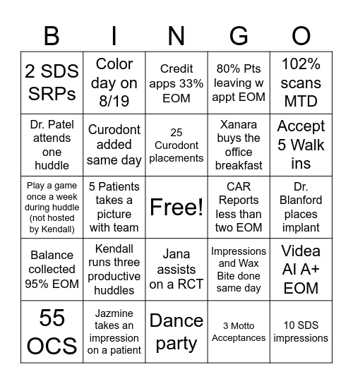 Summer Smash! Bingo Card