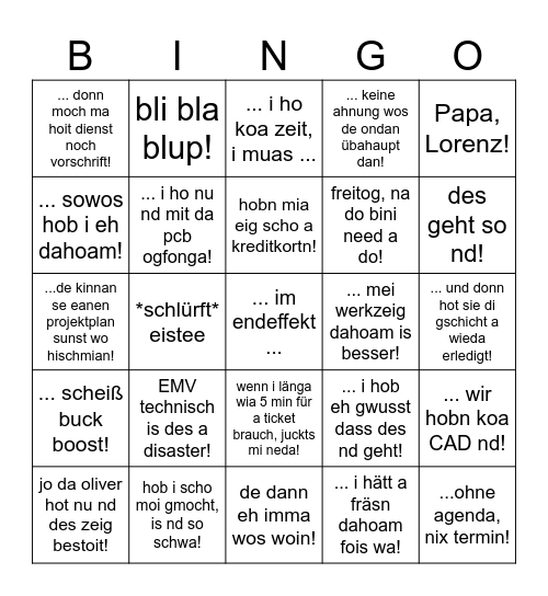 Legendary Armin Bingo Card