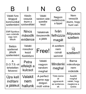 Phasmo Bingo 2.0 Bingo Card