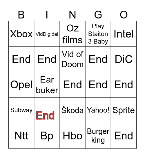 Logos That Scare Humans Bingo Card