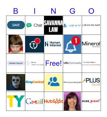 Happy Payroll Week Bingo Card