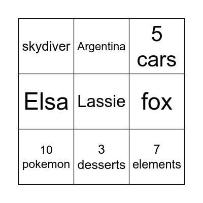 Bingo Card