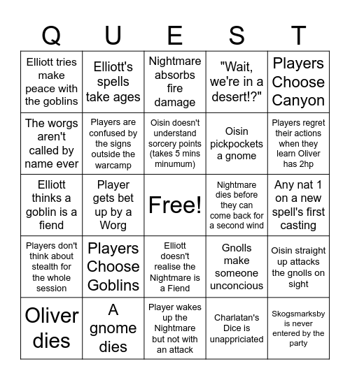 Session 5 Bingo Card