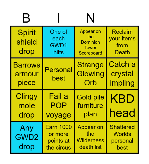 Peep Bingo Easy Bingo Card