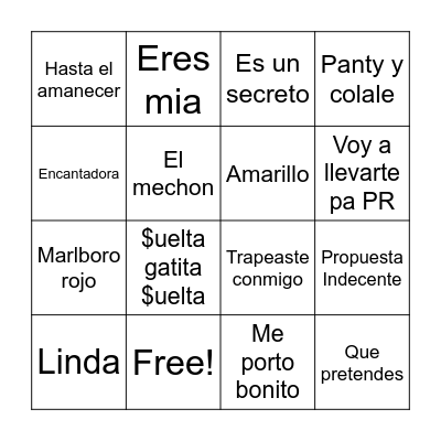 Bingo musical Bingo Card