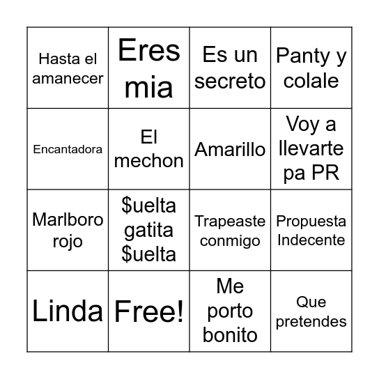 Bingo musical Bingo Card