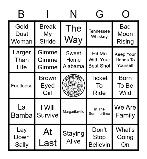 NEWLANDS - Music Bingo Card