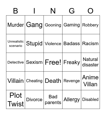 His/her story Bingo Card