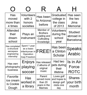 BINGO! Bingo Card