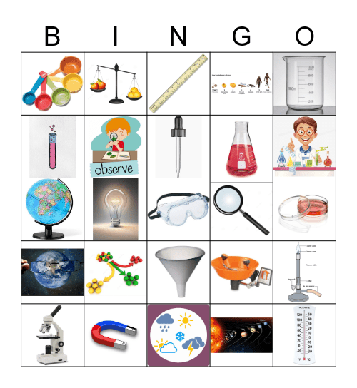 Science Bingo Card