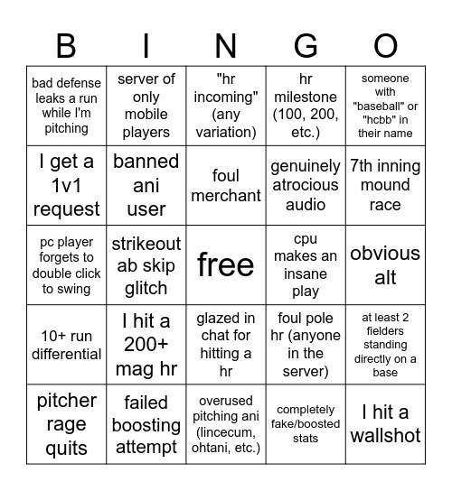 HCBB Publics Bingo Card