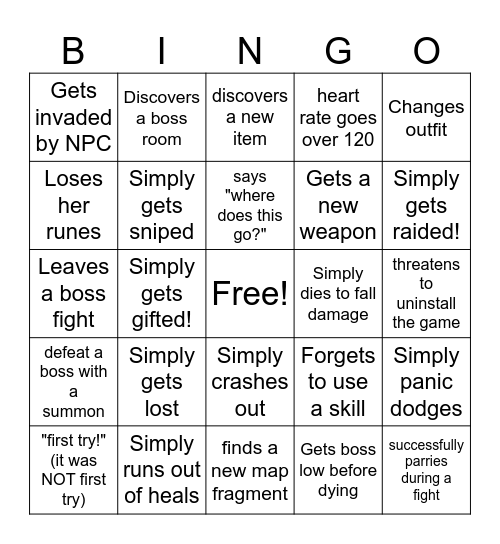 ELDEN RING Bingo Card