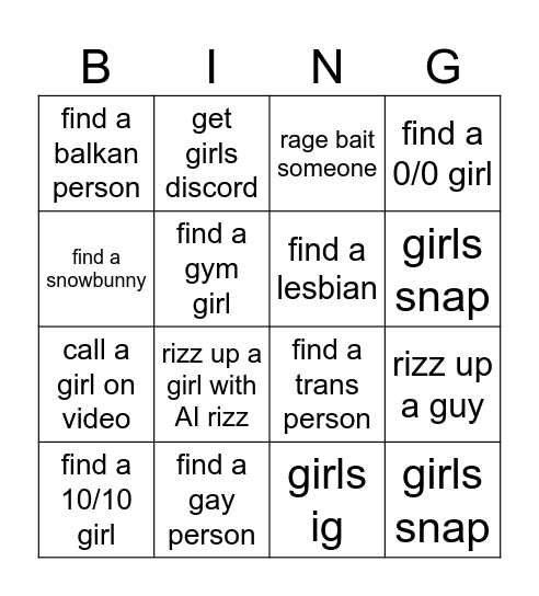 Monkey Bingo Card
