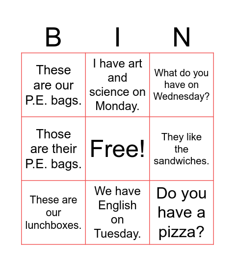 Bingo Card