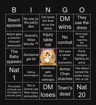 CoS S2 E24 | Light of Krezk Bingo Card