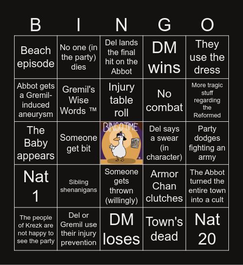 CoS S2 E24 | Light of Krezk Bingo Card
