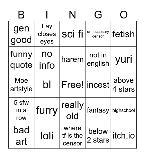VMDB BINGO Card