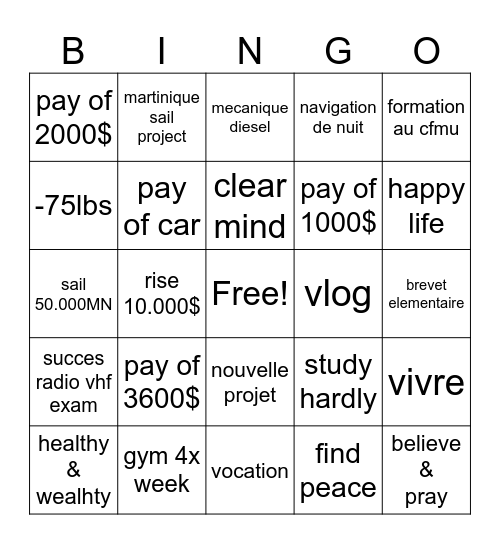 bingo 2026/2027 Bingo Card