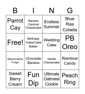 Shaw Strength Nutrition Bingo Card