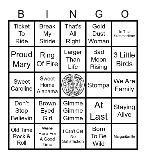 NEWLANDS - Music Bingo Card
