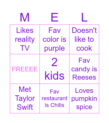 DEFAULT WINNER Bingo Card