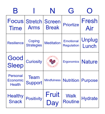 Wellness Bingo - Wellness Day 2026 Bingo Card