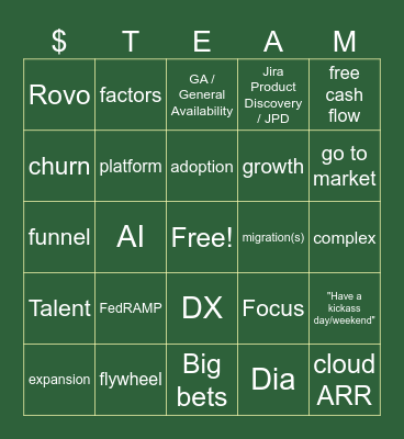 FY26 Q4 Earnings Bingo Card