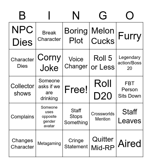 Jamboree Bingo Card