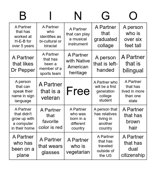 Diversity with in our store Bingo Card