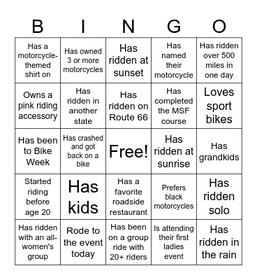 Meet Someone New! Bingo Card