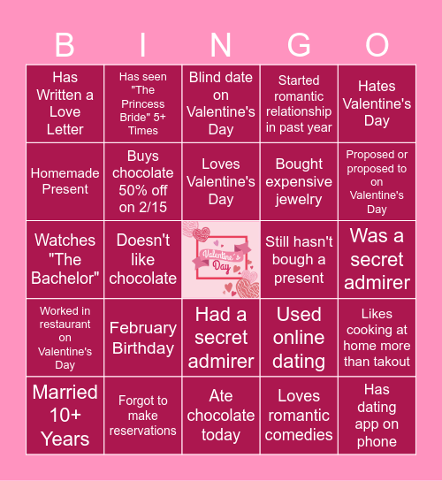 Love Bingo Card
