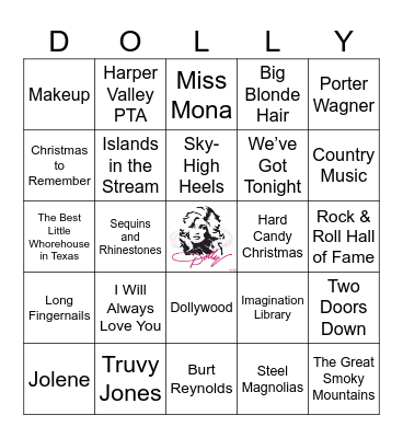 Dolly Parton Bingo Card