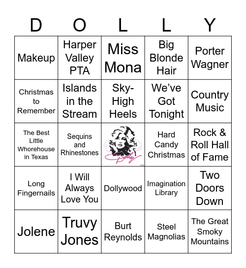 Dolly Parton Bingo Card