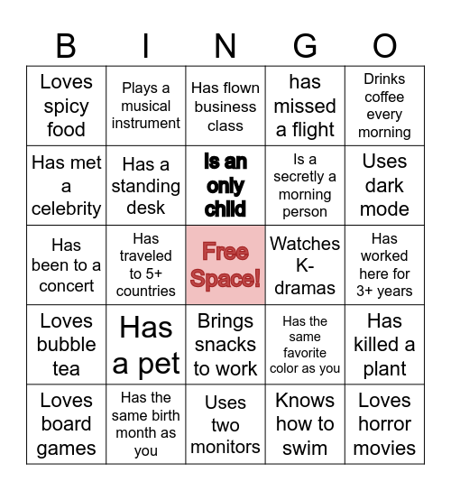 TB Bingo Card