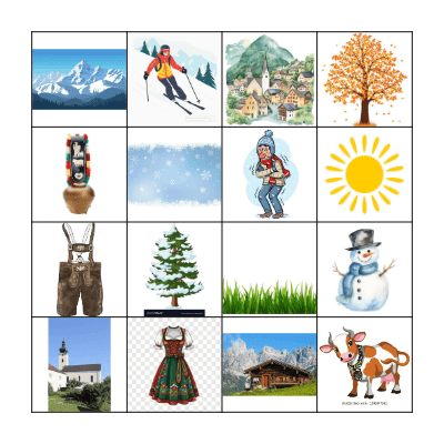 Jahreszeiten Bingo Card
