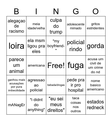 karen Bingo Card