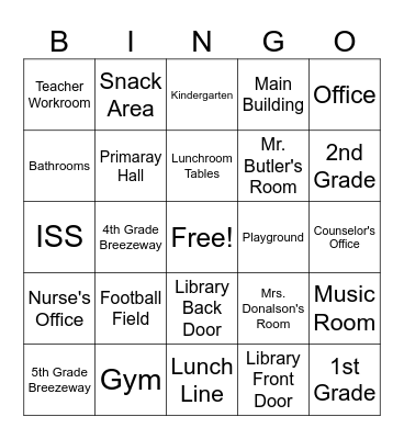Scavenger Hunt Bingo Card