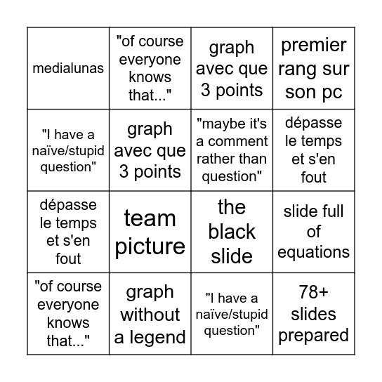 df Bingo Card
