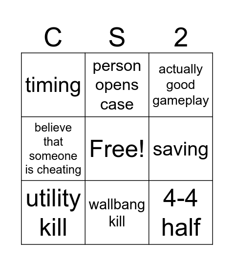 wINDMAN bingo Card