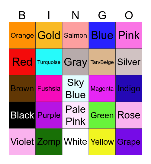 Drawing Shapes Oh Ah Bingo Card