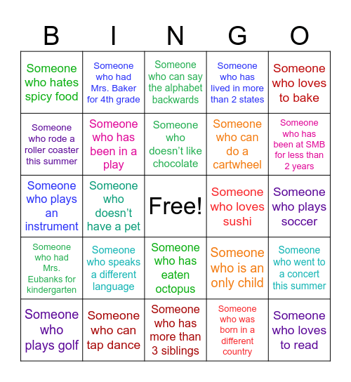 🎉🎉 CLASS of 2027 BINGO 🎉🎉 Bingo Card