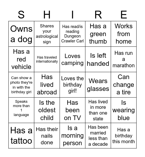 Hobbits of the Bingo Card