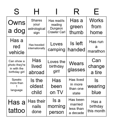 Hobbits of the Bingo Card
