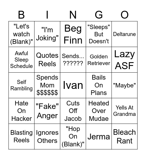 BANKAI Bingo Card