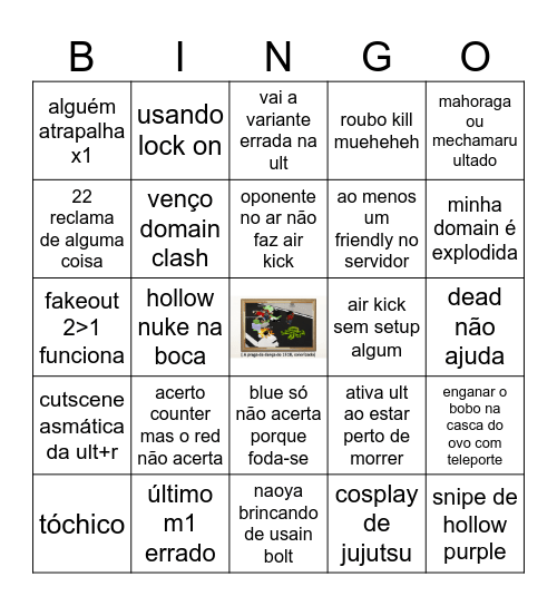 [DADB] JJS Gojo Bingo Card