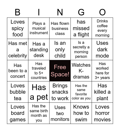 [Q3 Team Bonding🥳] EE x HR Bingo Card