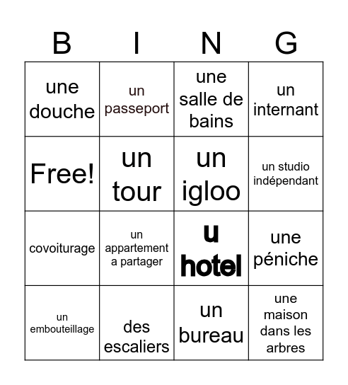 dossier un Bingo Card